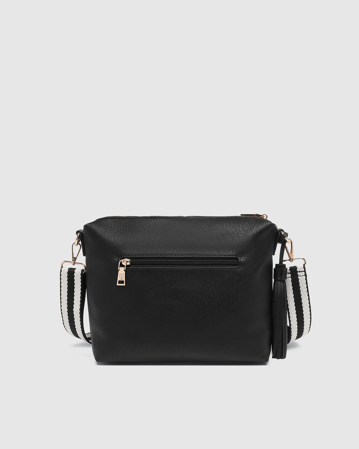Daisy Stripe Crossbody Bag - Black