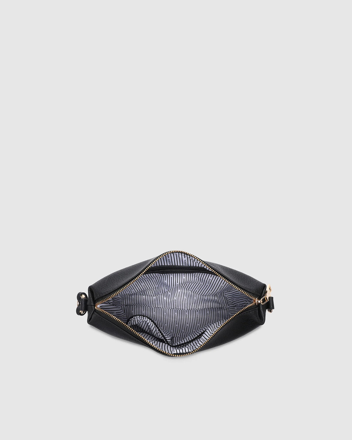 Daisy Stripe Crossbody Bag - Black