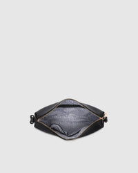 Daisy Stripe Crossbody Bag - Black