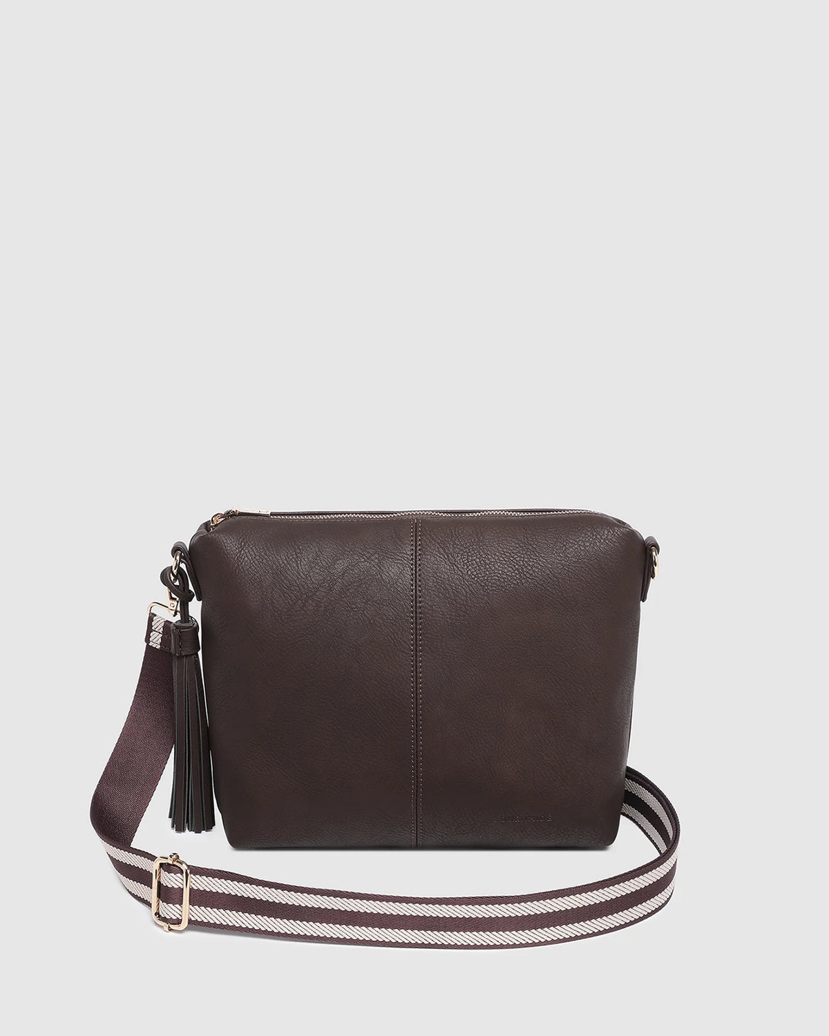 Daisy Stripe Crossbody Bag - Chocolate