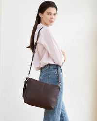 Daisy Stripe Crossbody Bag - Chocolate