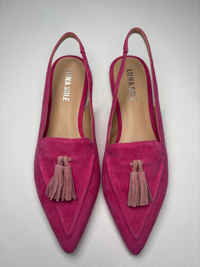 Luna Sole Piper - Fuchsia/Pale Pink Suede