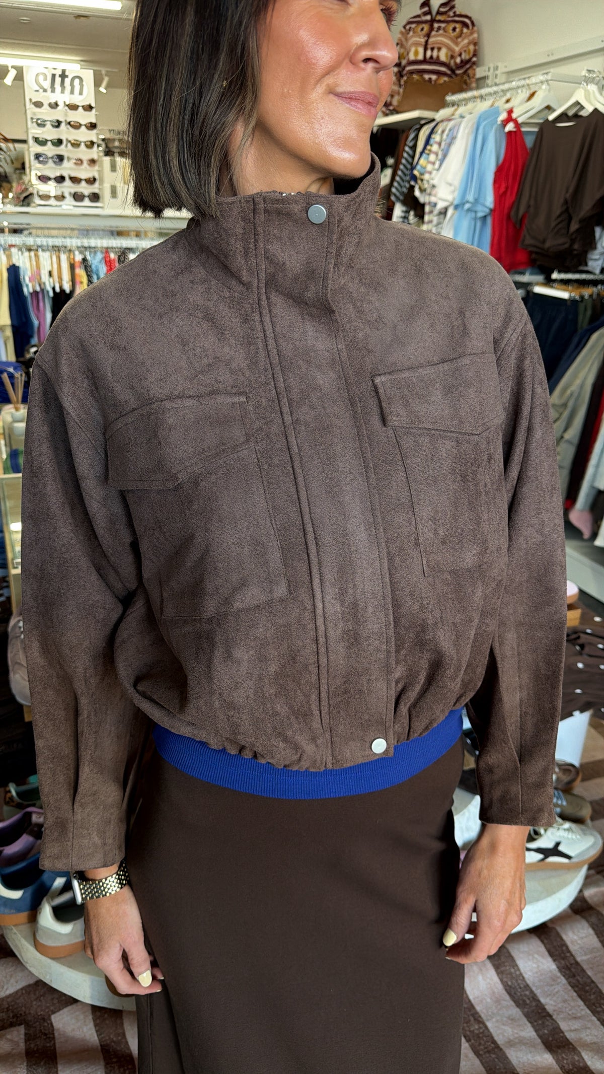 By Frankie Dark Mocha Suede Jacket