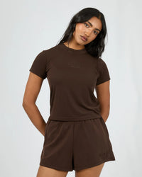 Luxe Active Tee - Brown