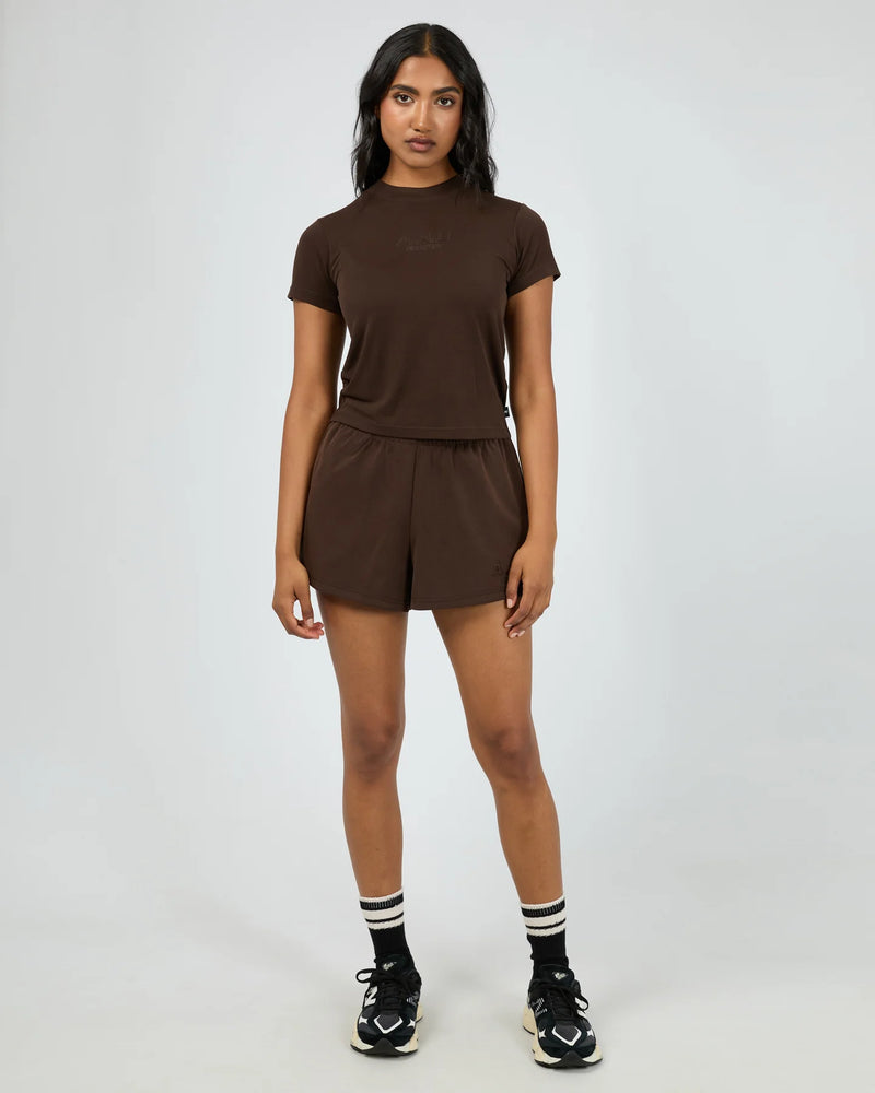 Luxe Active Tee - Brown