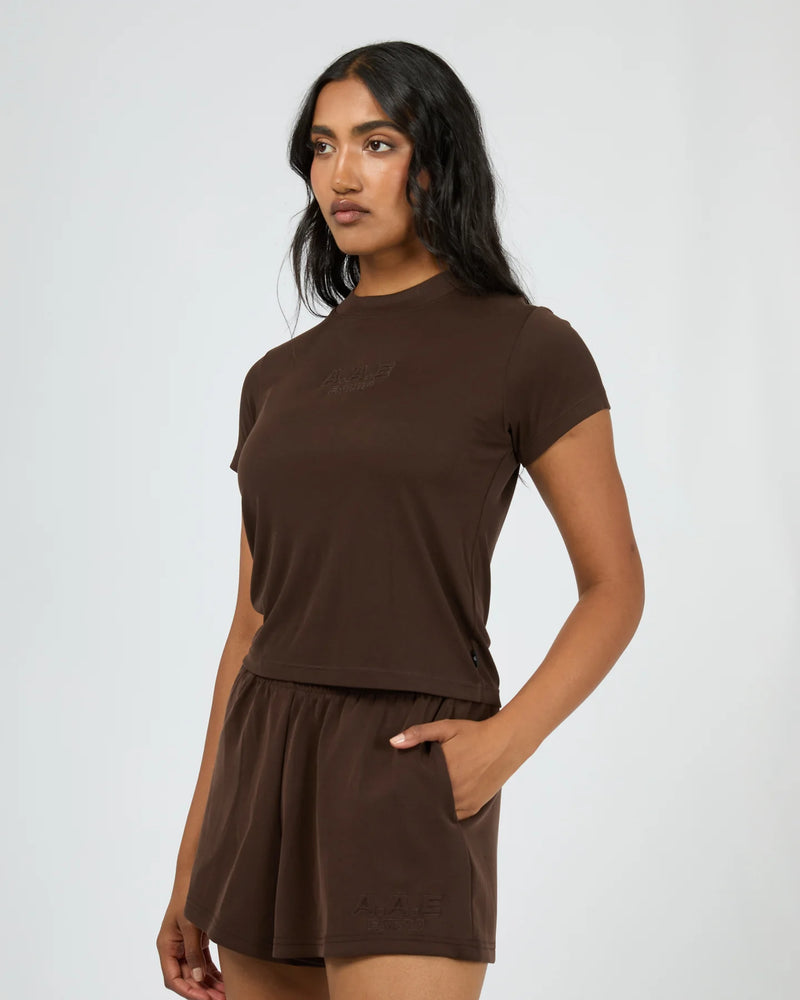 Luxe Active Tee - Brown