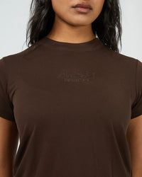 Luxe Active Tee - Brown
