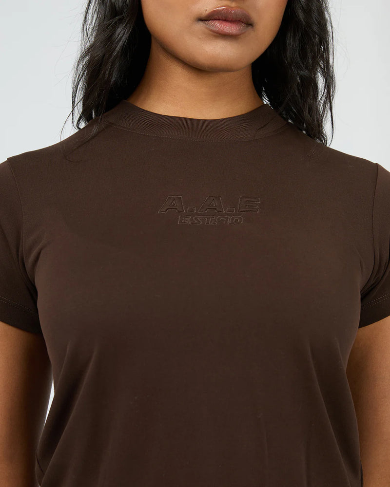 Luxe Active Tee - Brown