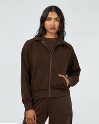 Luxe Active Zip Through - Brown