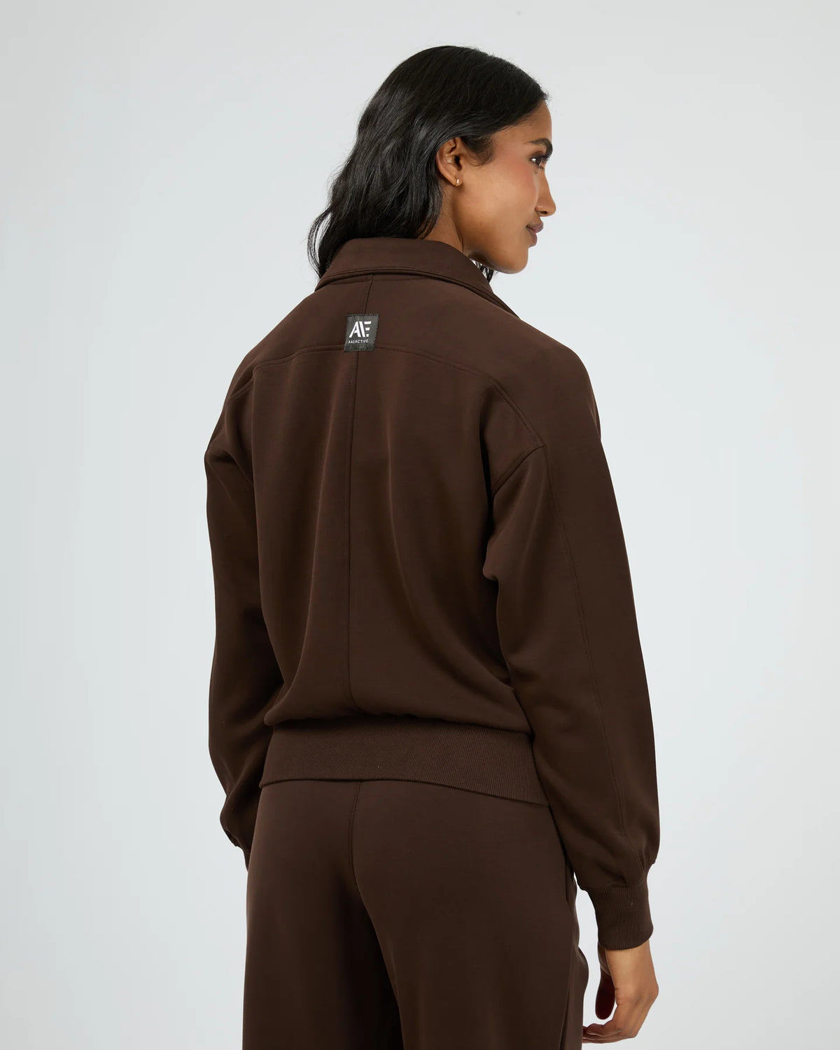Luxe Active Zip Through - Brown