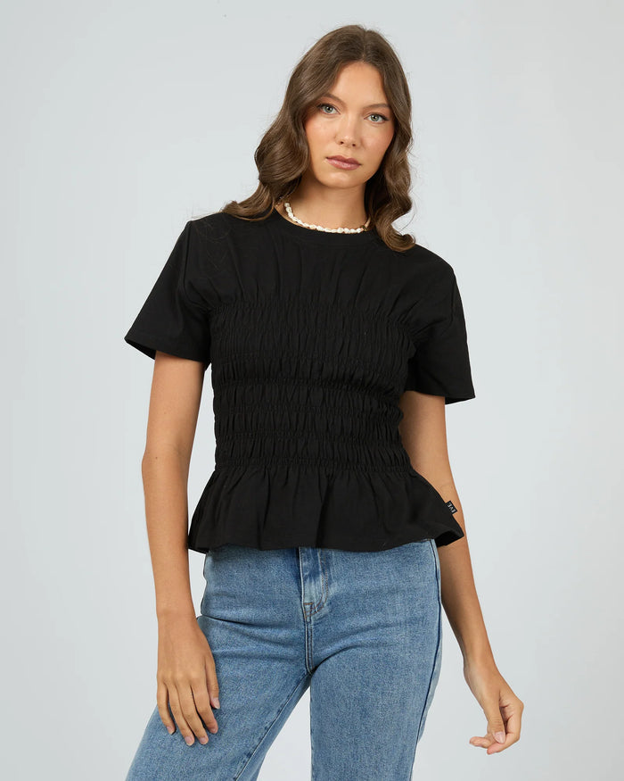 Lipa Ruched Top - Black