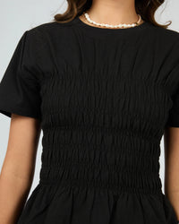 Lipa Ruched Top - Black
