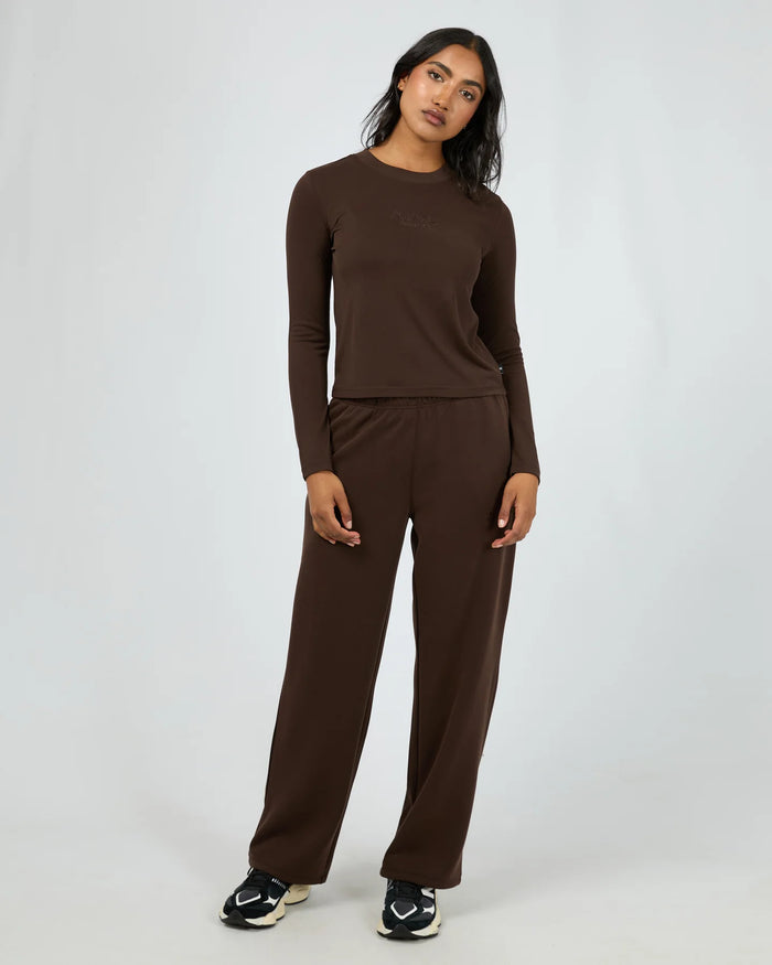 Luxe Active Long Sleeve Top - Brown