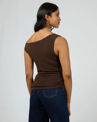Kylie Off Shoulder Top - Brown