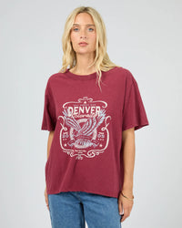 Old West Era Box Tee - Wine