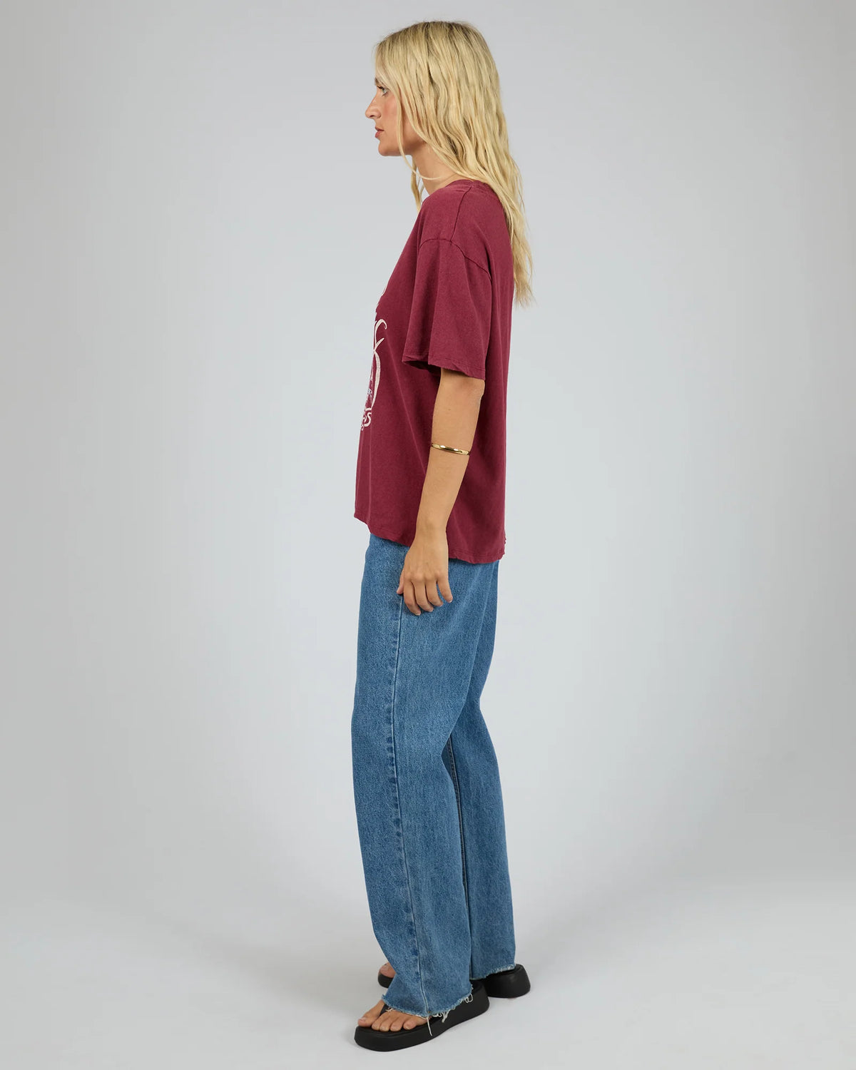 Old West Era Box Tee - Wine