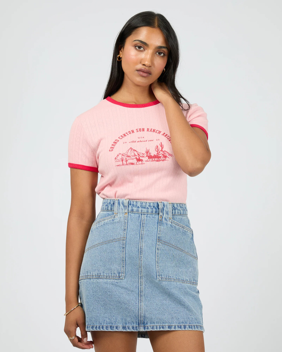 Canyon Sun Baby Tee - Light Pink