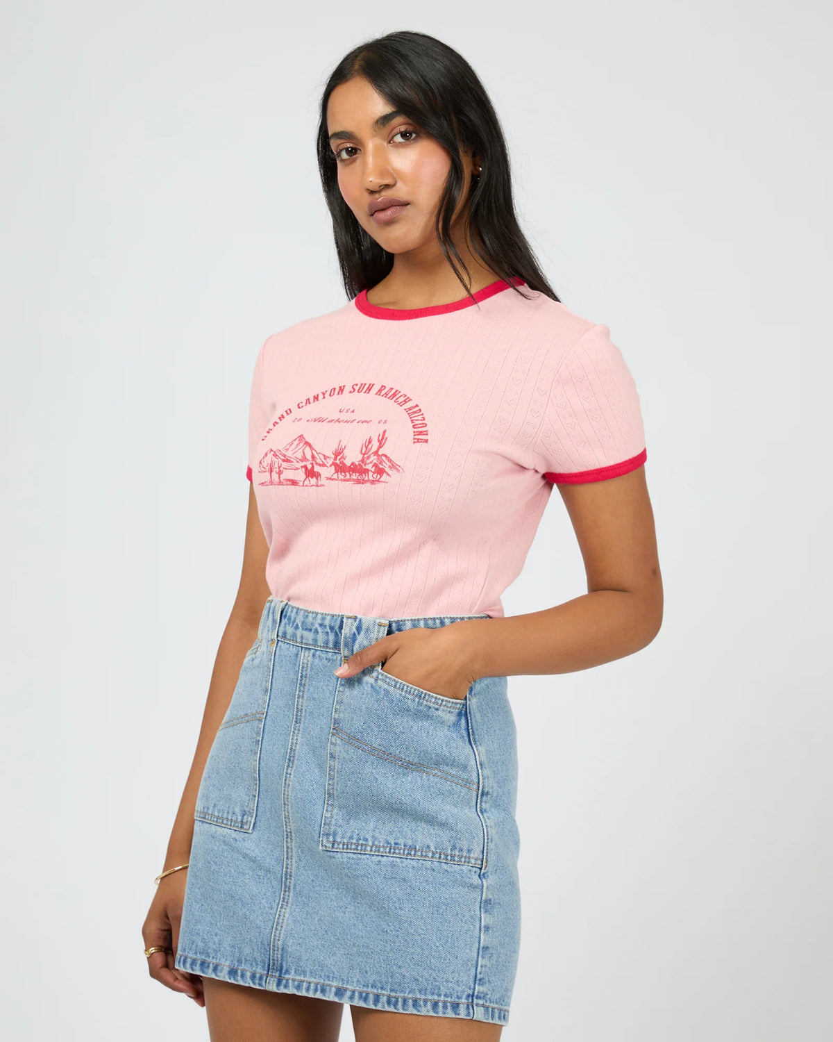 Canyon Sun Baby Tee - Light Pink