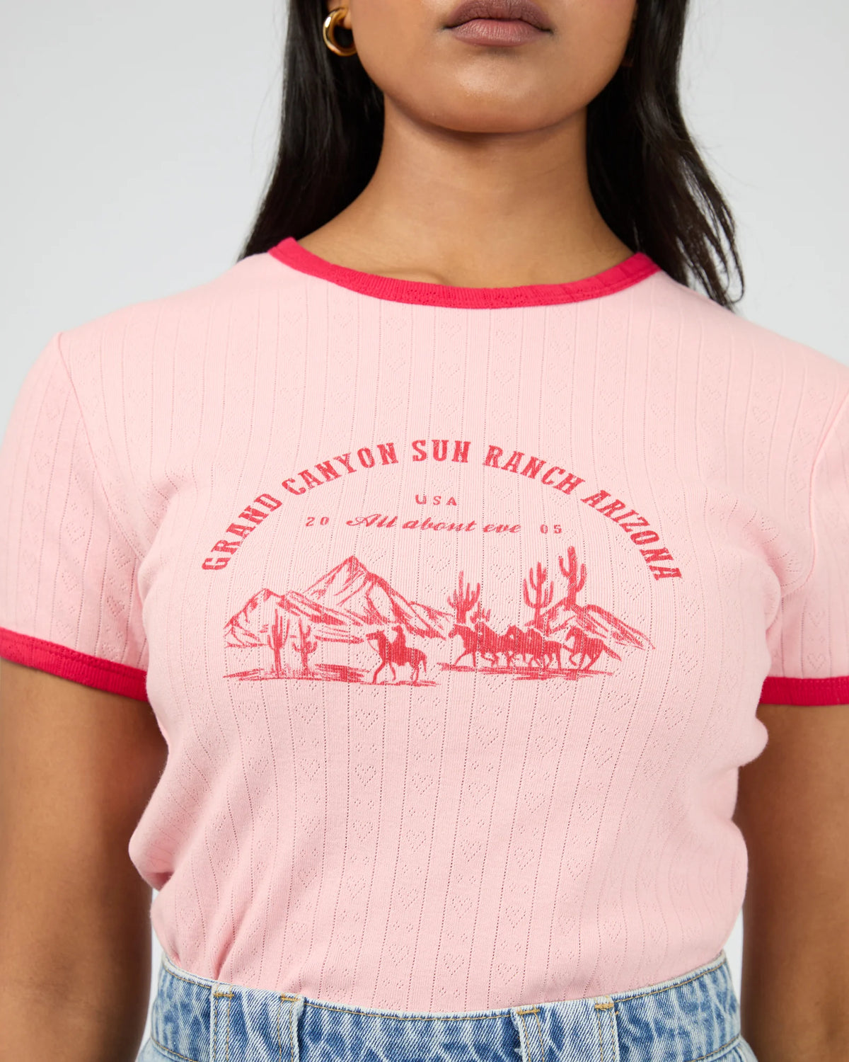 Canyon Sun Baby Tee - Light Pink