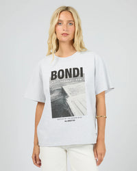 Bondi Box Tee - Snow Marle