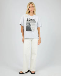 Bondi Box Tee - Snow Marle