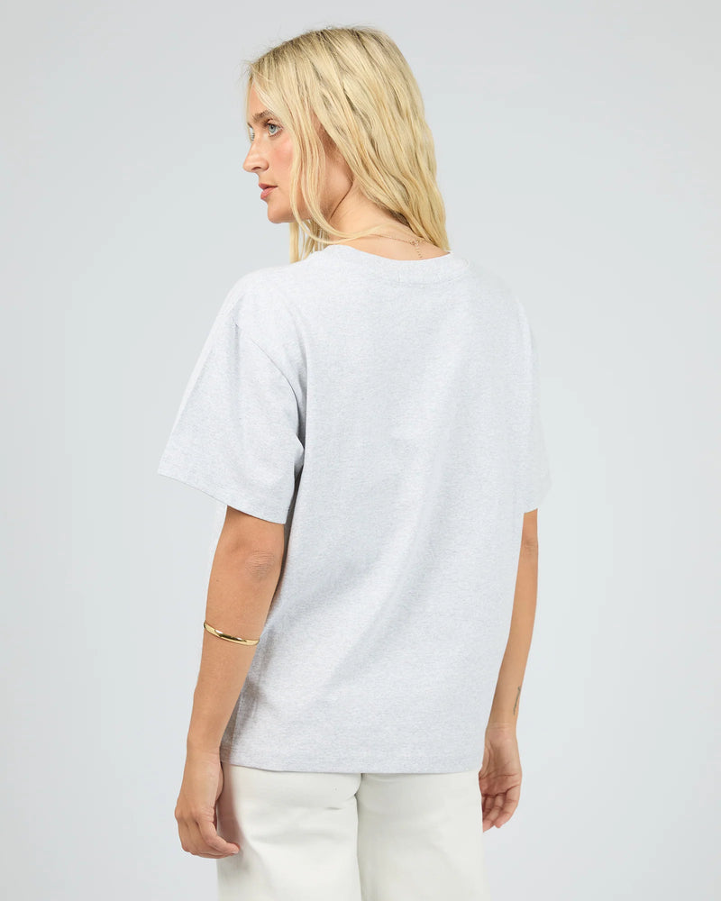 Bondi Box Tee - Snow Marle