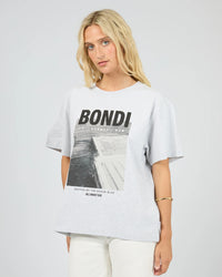 Bondi Box Tee - Snow Marle