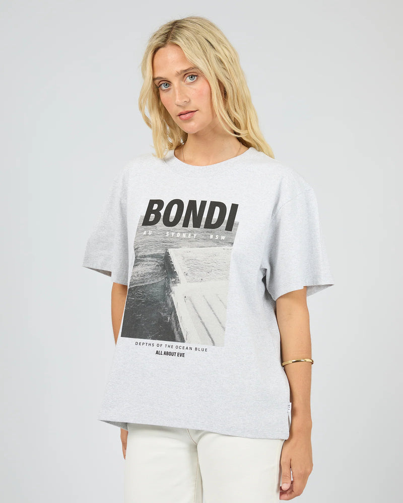 Bondi Box Tee - Snow Marle