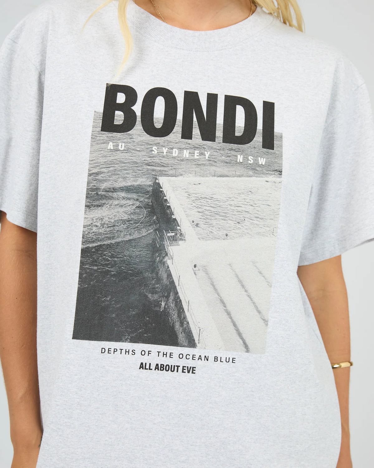 Bondi Box Tee - Snow Marle