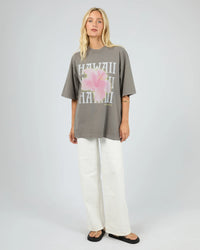 Hawaii Oversized Tee - Charcoal