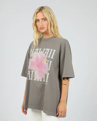 Hawaii Oversized Tee - Charcoal