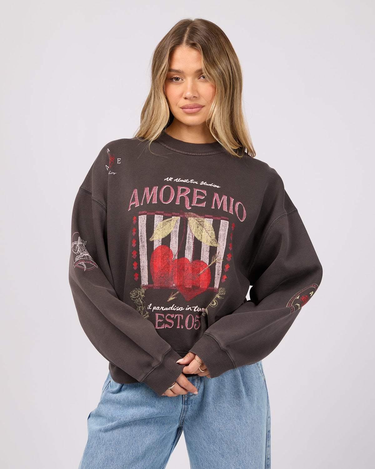 Aurora Box Crew - Washed Black