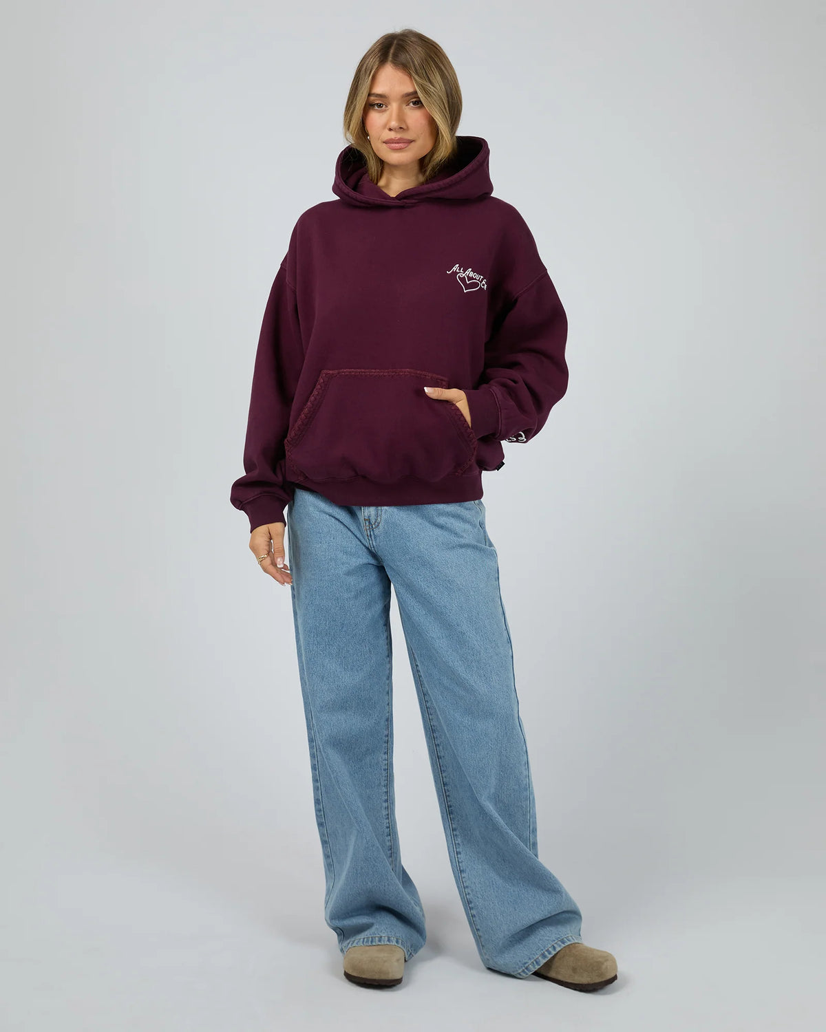 Bake Shop Box Hoodie - Wine