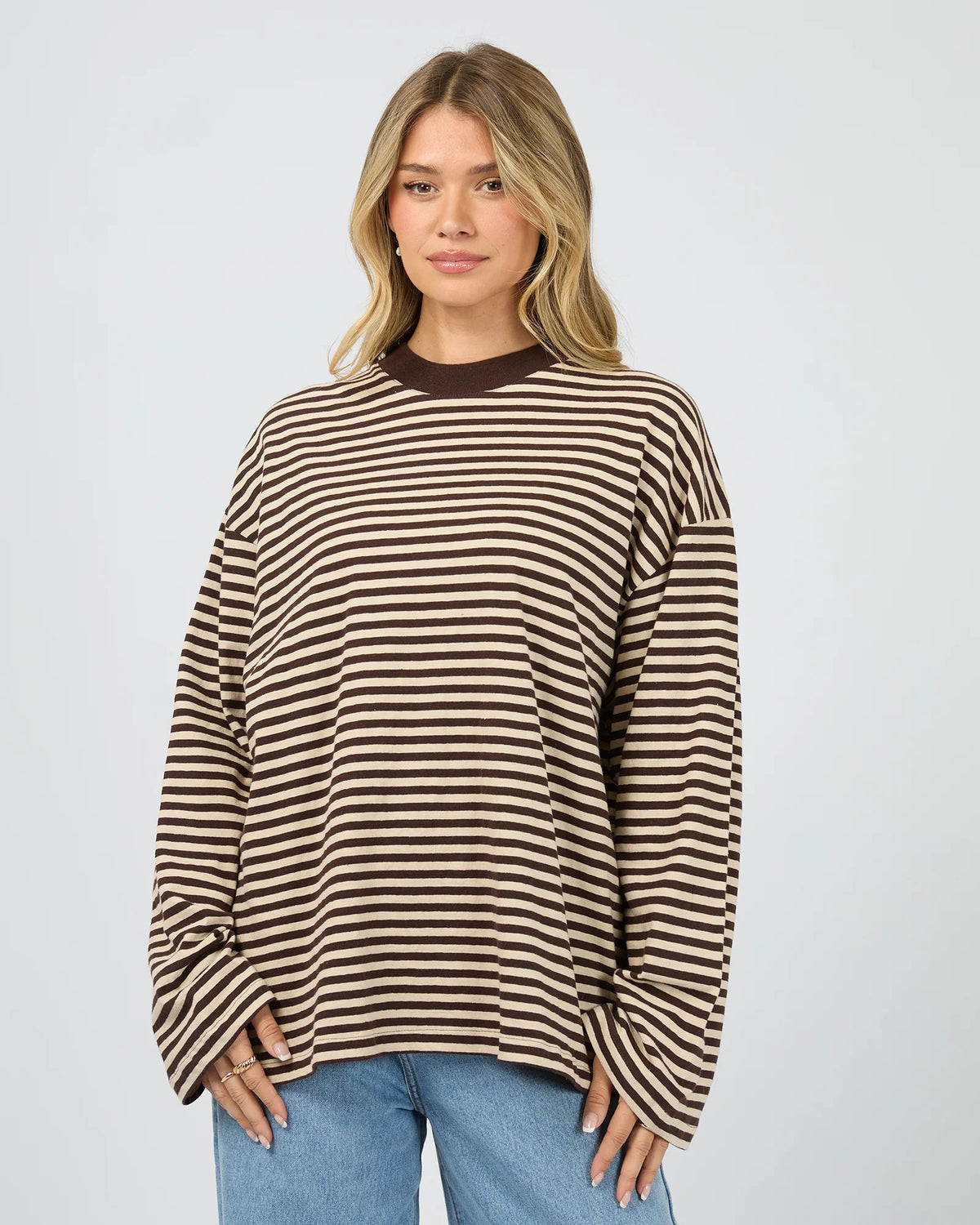 Paloma LS Stripe Tee - Brown