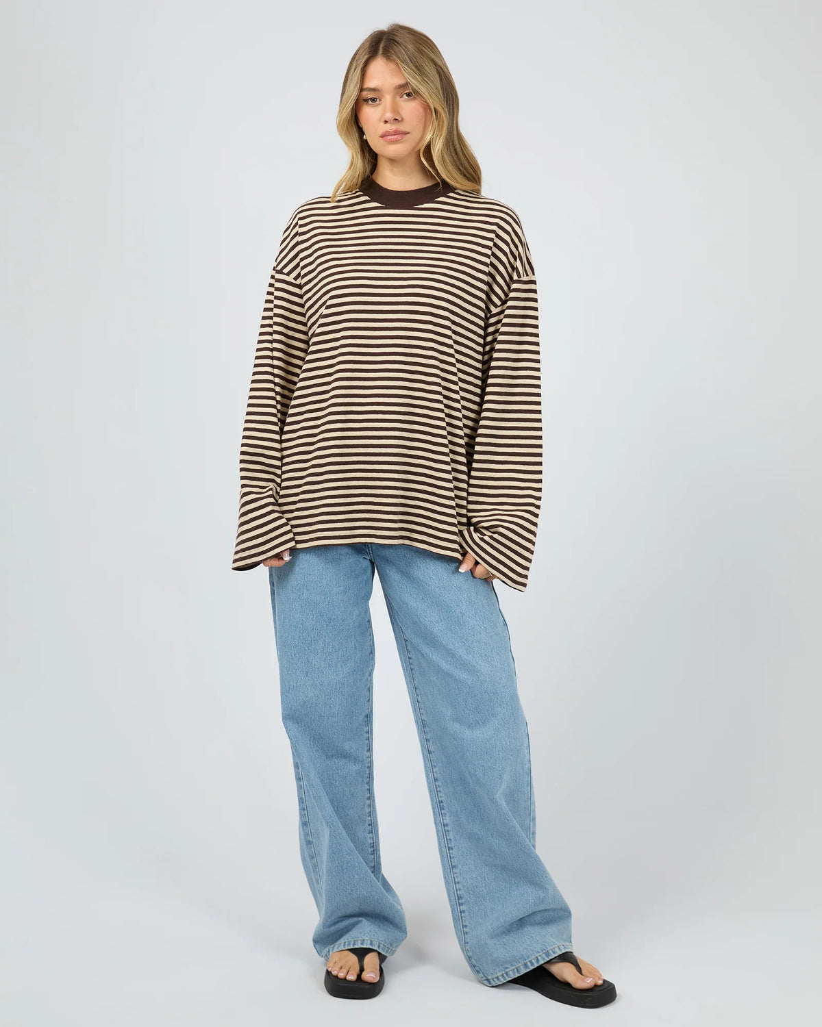 Paloma LS Stripe Tee - Brown