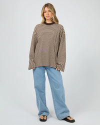 Paloma LS Stripe Tee - Brown