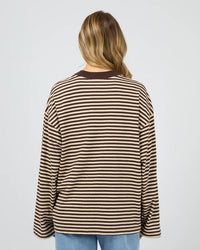 Paloma LS Stripe Tee - Brown