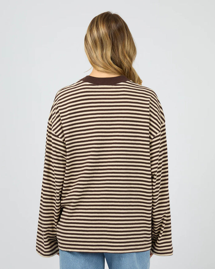 Paloma LS Stripe Tee - Brown