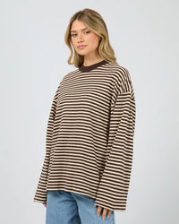 Paloma LS Stripe Tee - Brown