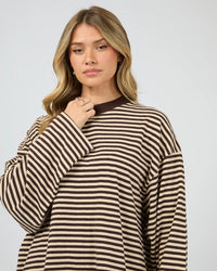 Paloma LS Stripe Tee - Brown