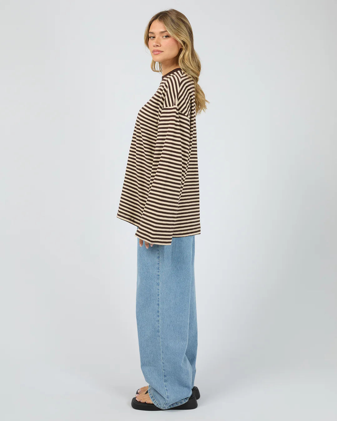 Paloma LS Stripe Tee - Brown