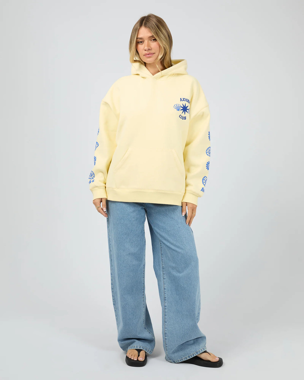 Azure Club Relaxed Hoodie - Yellow