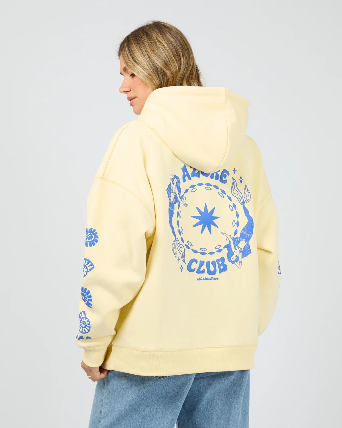 Azure Club Relaxed Hoodie - Yellow