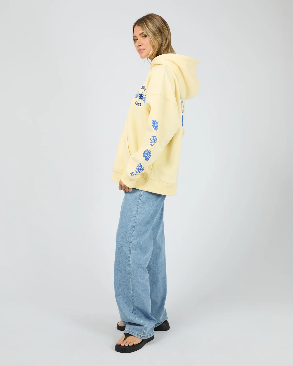 Azure Club Relaxed Hoodie - Yellow