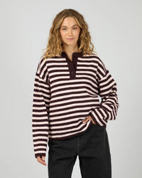 Flossie Stripe Knit - Wine