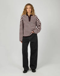 Flossie Stripe Knit - Wine