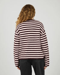 Flossie Stripe Knit - Wine
