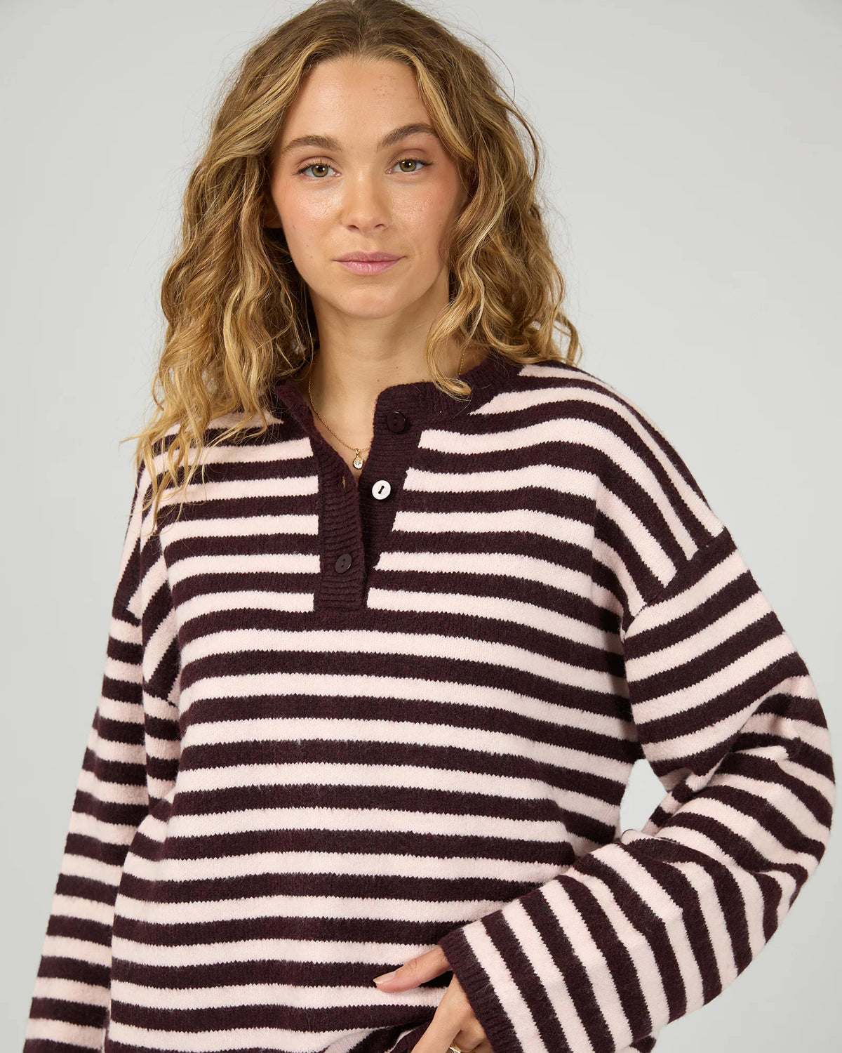 Flossie Stripe Knit - Wine