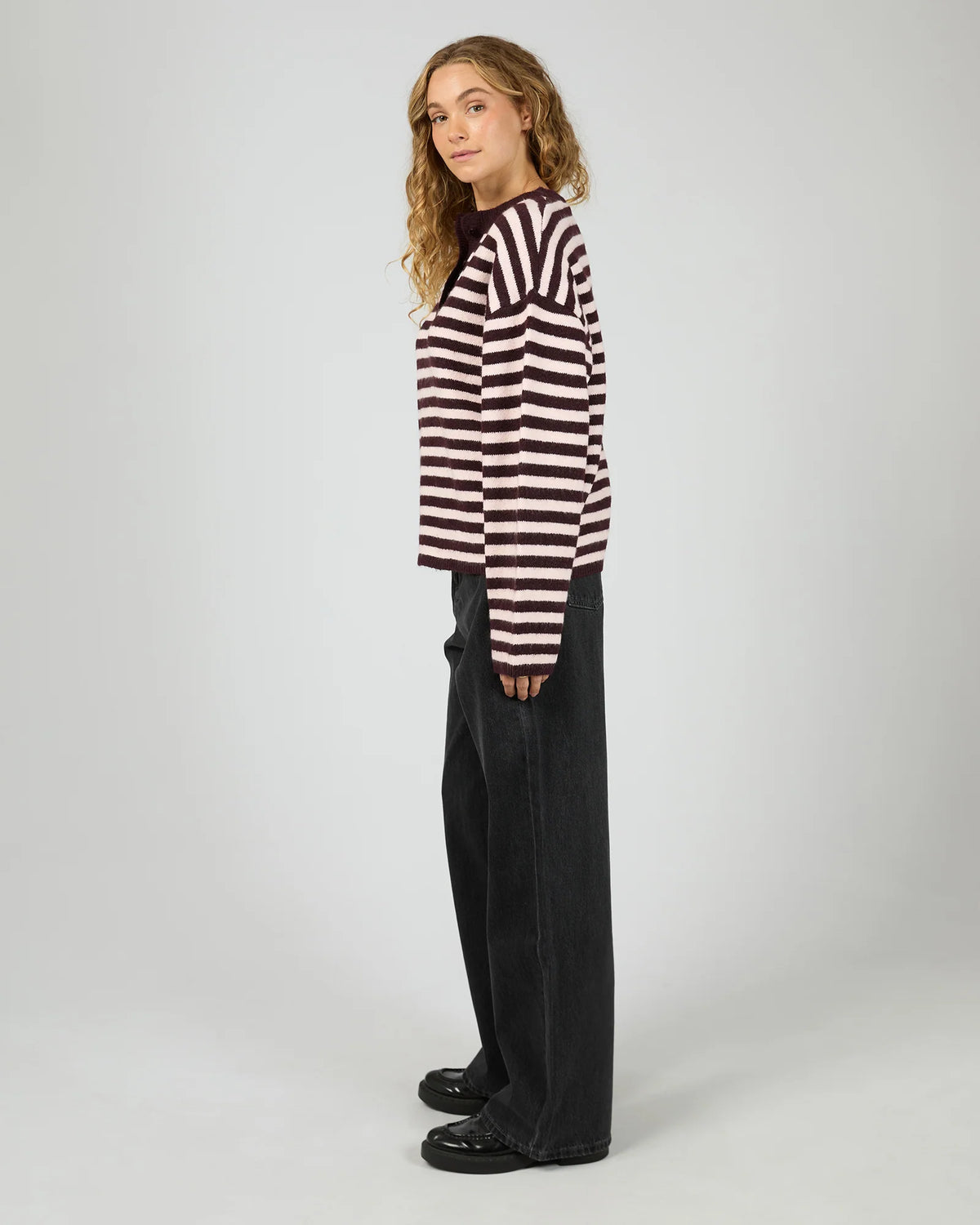 Flossie Stripe Knit - Wine