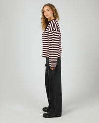 Flossie Stripe Knit - Wine